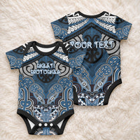 Aotearoa Iwi Ngati Mutunga Personalised Baby Onesie Maori Kowhaiwhai Pattern