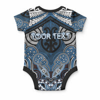 Aotearoa Iwi Ngati Mutunga Personalised Baby Onesie Maori Kowhaiwhai Pattern