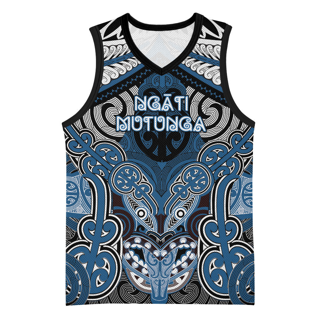 Aotearoa Iwi Ngati Mutunga Personalised Basketball Jersey Maori Kowhaiwhai Pattern