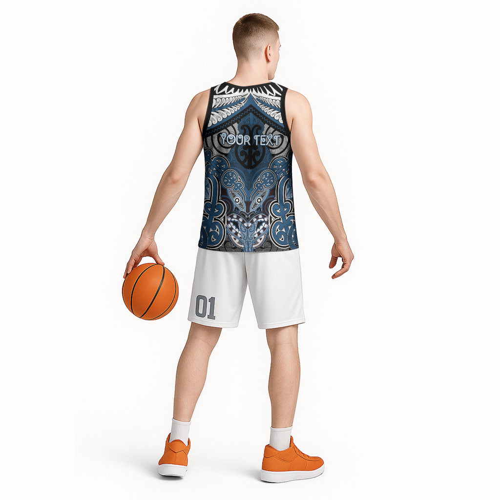 Aotearoa Iwi Ngati Mutunga Personalised Basketball Jersey Maori Kowhaiwhai Pattern