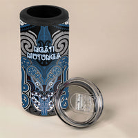 Aotearoa Iwi Ngati Mutunga Personalised 4 in 1 Can Cooler Tumbler Maori Kowhaiwhai Pattern