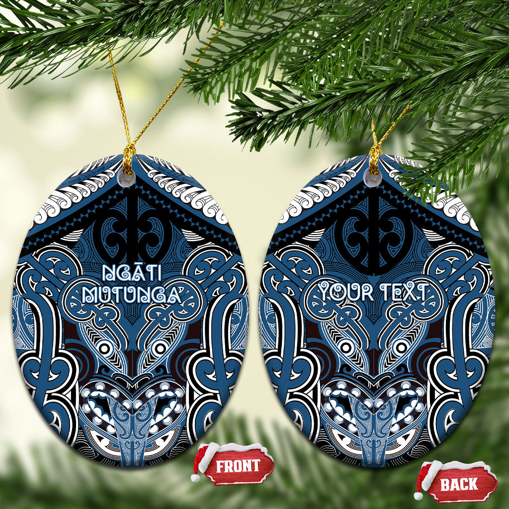 Aotearoa Iwi Ngati Mutunga Personalised Ceramic Ornament Maori Kowhaiwhai Pattern