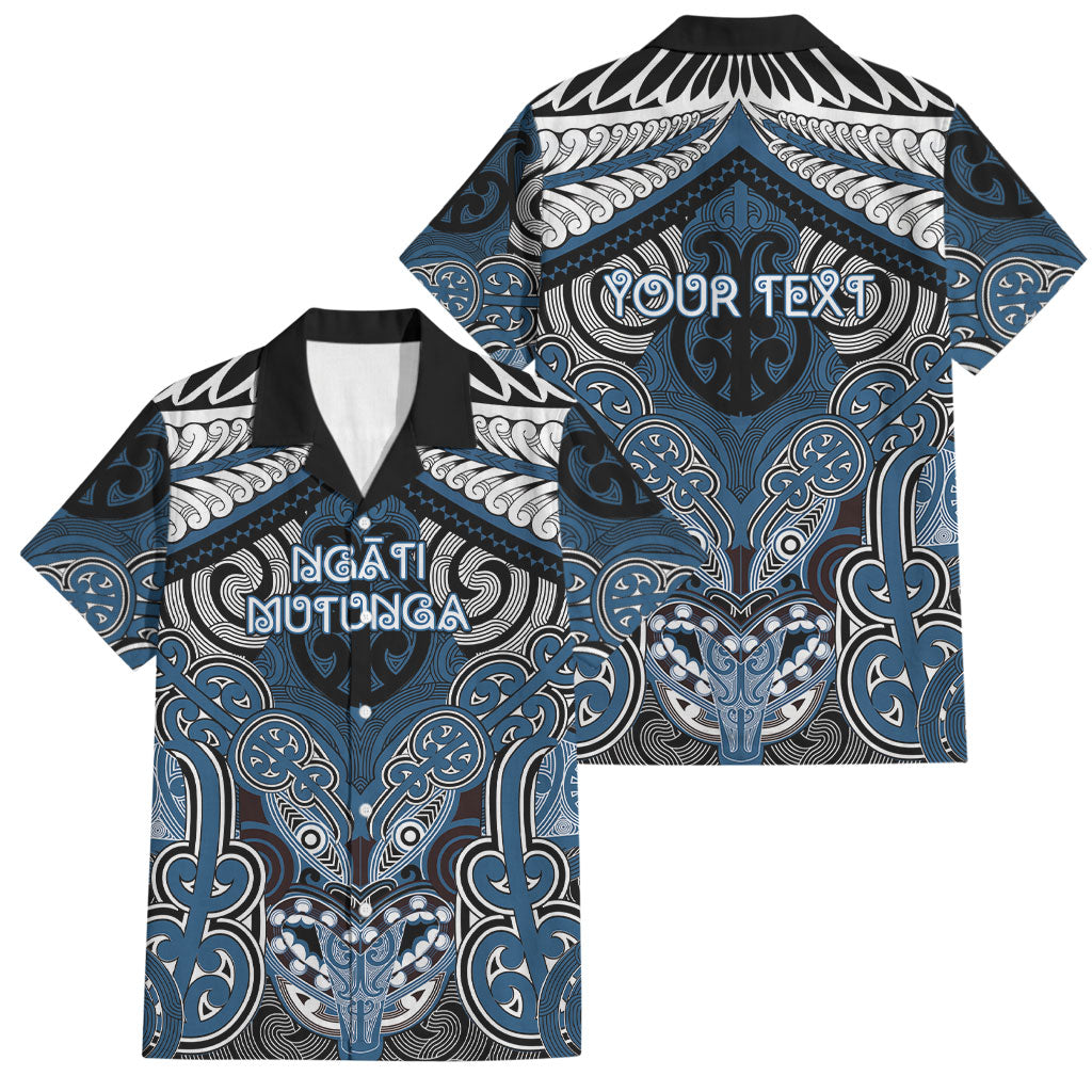 Aotearoa Iwi Ngati Mutunga Personalised Family Matching Off The Shoulder Long Sleeve Dress and Hawaiian Shirt Maori Kowhaiwhai Pattern