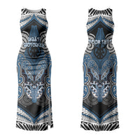 Aotearoa Iwi Ngati Mutunga Personalised Family Matching Tank Maxi Dress and Hawaiian Shirt Maori Kowhaiwhai Pattern