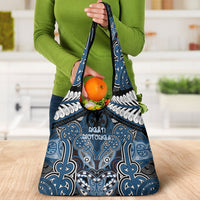 Aotearoa Iwi Ngati Mutunga Grocery Bag Maori Kowhaiwhai Pattern