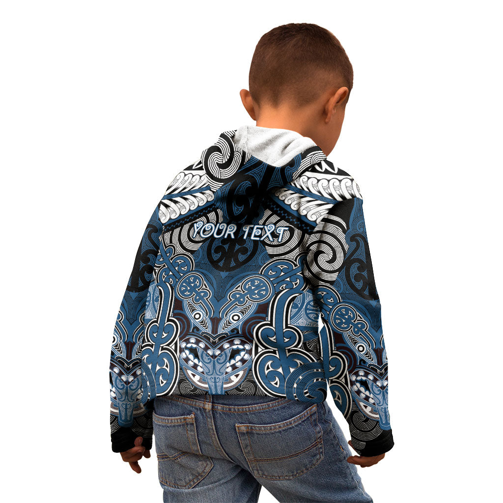 Aotearoa Iwi Ngati Mutunga Personalised Kid Hoodie Maori Kowhaiwhai Pattern