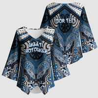 Aotearoa Iwi Ngati Mutunga Personalised Kimono Sleeve Blouse Maori Kowhaiwhai Pattern