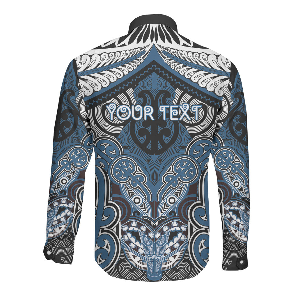 Aotearoa Iwi Ngati Mutunga Personalised Long Sleeve Button Shirt Maori Kowhaiwhai Pattern