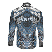 Aotearoa Iwi Ngati Mutunga Personalised Long Sleeve Button Shirt Maori Kowhaiwhai Pattern