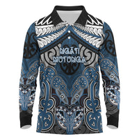 Aotearoa Iwi Ngati Mutunga Personalised Long Sleeve Polo Shirt Maori Kowhaiwhai Pattern