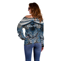 Aotearoa Iwi Ngati Mutunga Personalised Off Shoulder Sweater Maori Kowhaiwhai Pattern