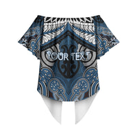 Aotearoa Iwi Ngati Mutunga Personalised Off Shoulder Wrap Waist Top Maori Kowhaiwhai Pattern
