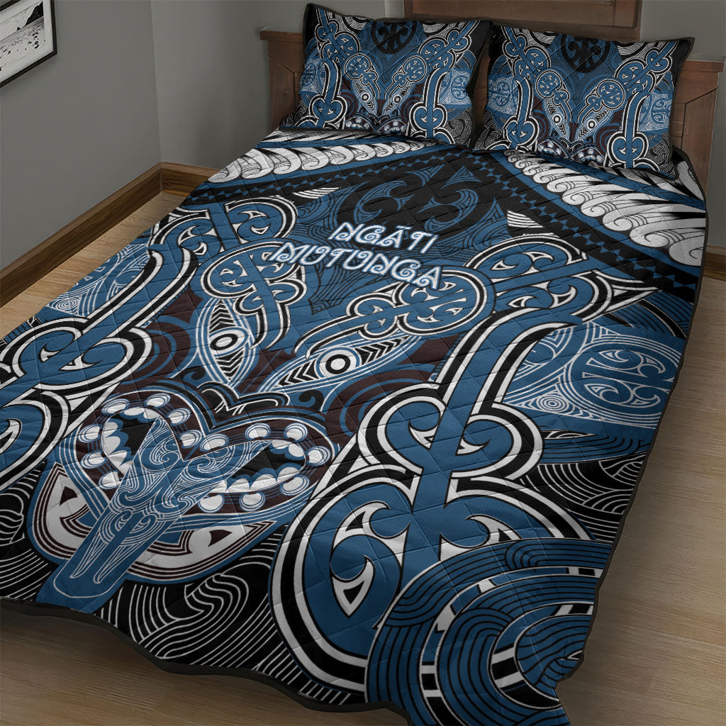 Aotearoa Iwi Ngati Mutunga Quilt Bed Set Maori Kowhaiwhai Pattern