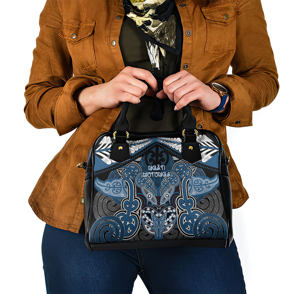 Aotearoa Iwi Ngati Mutunga Shoulder Handbag Maori Kowhaiwhai Pattern