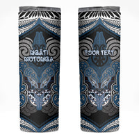 Aotearoa Iwi Ngati Mutunga Personalised Skinny Tumbler Maori Kowhaiwhai Pattern