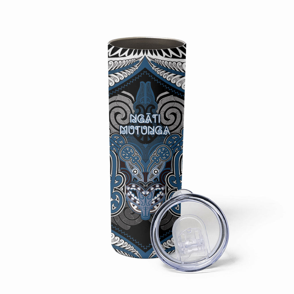Aotearoa Iwi Ngati Mutunga Personalised Skinny Tumbler Maori Kowhaiwhai Pattern