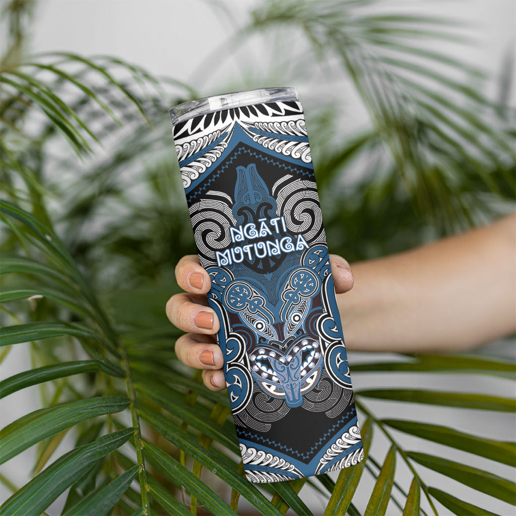 Aotearoa Iwi Ngati Mutunga Personalised Skinny Tumbler Maori Kowhaiwhai Pattern