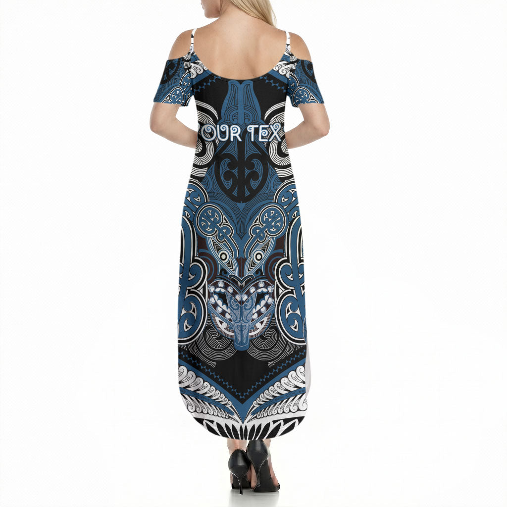 Aotearoa Iwi Ngati Mutunga Personalised Summer Maxi Dress Maori Kowhaiwhai Pattern
