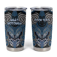 Aotearoa Iwi Ngati Mutunga Personalised Tumbler Cup Maori Kowhaiwhai Pattern