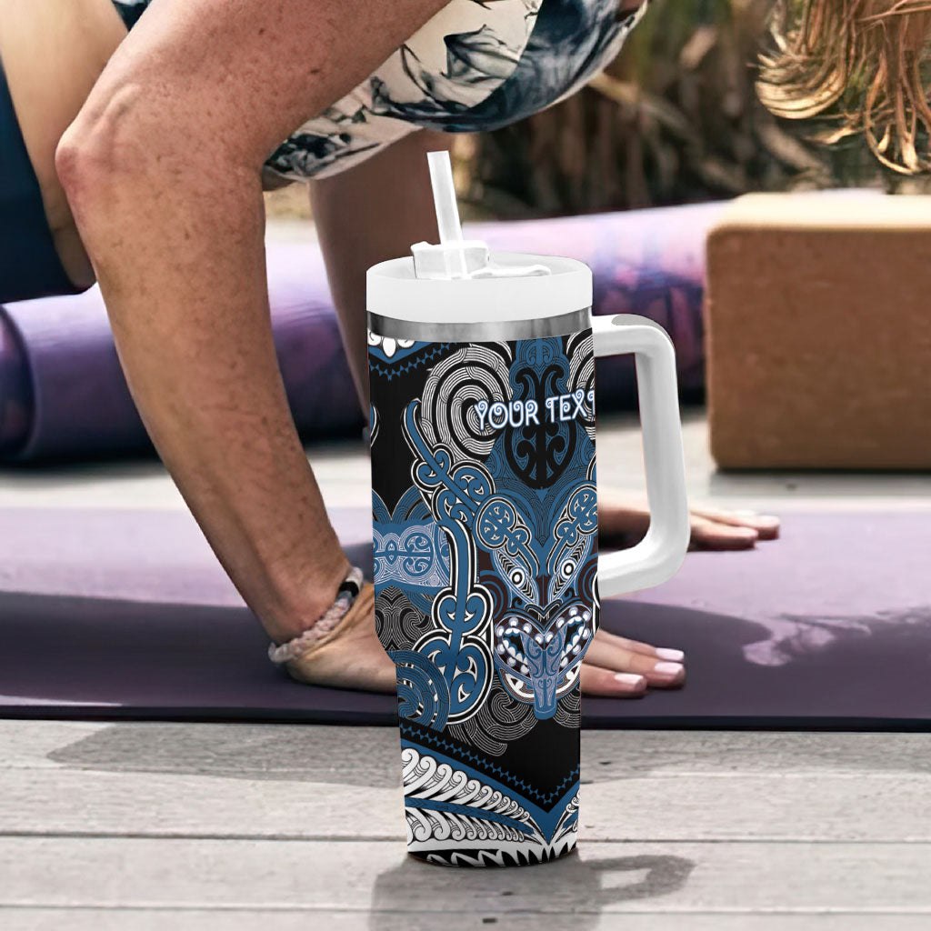 Aotearoa Iwi Ngati Mutunga Personalised Tumbler With Handle Maori Kowhaiwhai Pattern