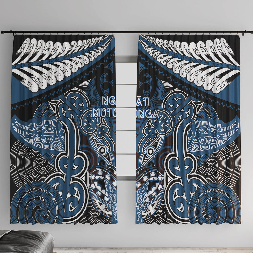 Aotearoa Iwi Ngati Mutunga Window Curtain Maori Kowhaiwhai Pattern