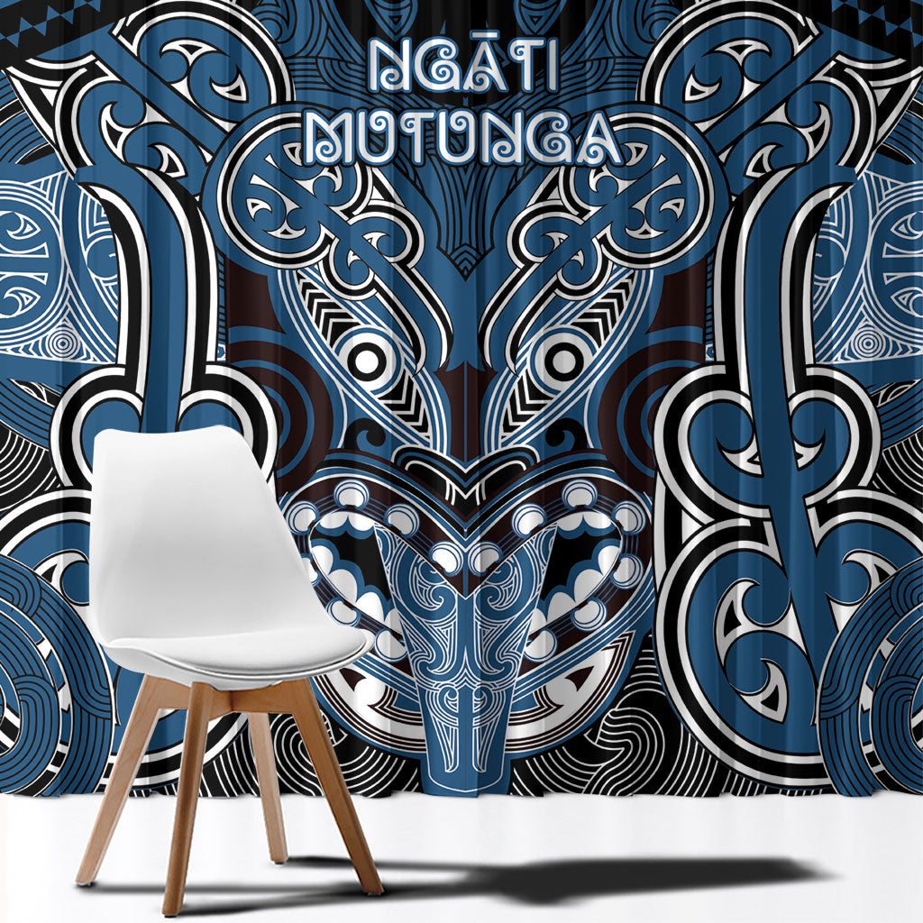 Aotearoa Iwi Ngati Mutunga Window Curtain Maori Kowhaiwhai Pattern