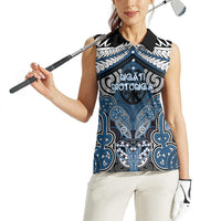 Aotearoa Iwi Ngati Mutunga Personalised Women Sleeveless Polo Shirt Maori Kowhaiwhai Pattern