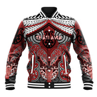 Aotearoa Iwi Te Ati Awa Personalised Baseball Jacket Maori Kowhaiwhai Pattern