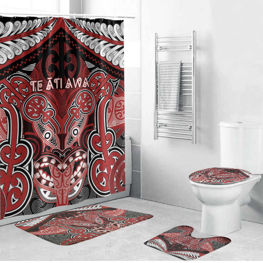 Aotearoa Iwi Te Ati Awa Bathroom Set Maori Kowhaiwhai Pattern