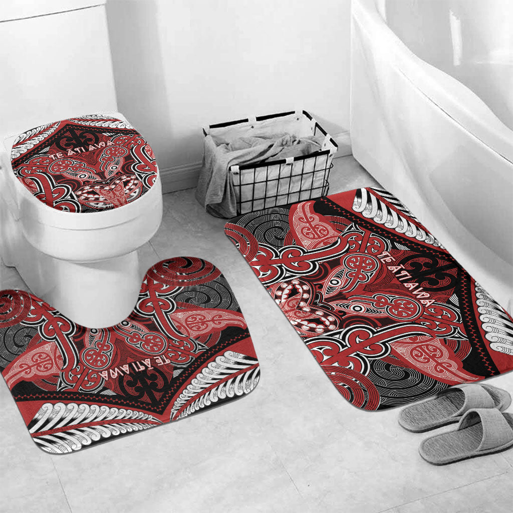 Aotearoa Iwi Te Ati Awa Bathroom Set Maori Kowhaiwhai Pattern
