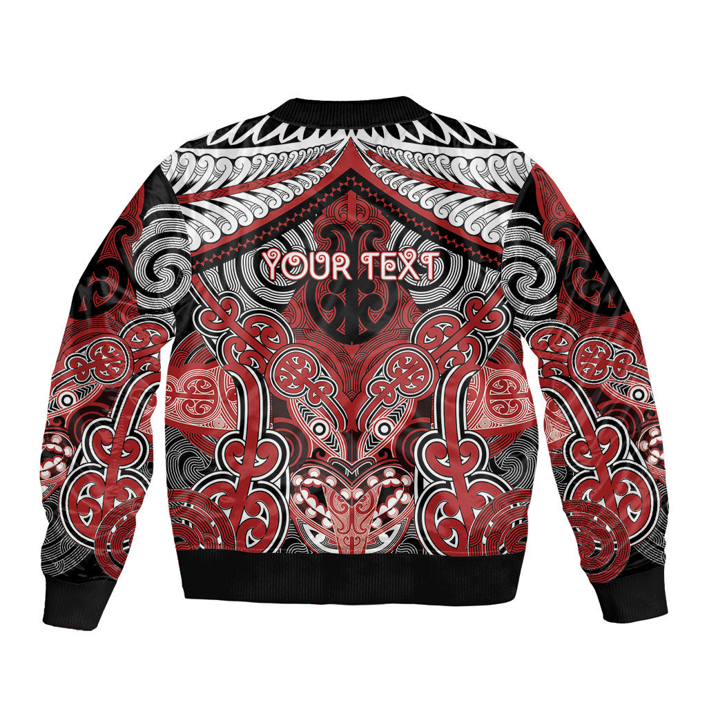 Aotearoa Iwi Te Ati Awa Personalised Bomber Jacket Maori Kowhaiwhai Pattern