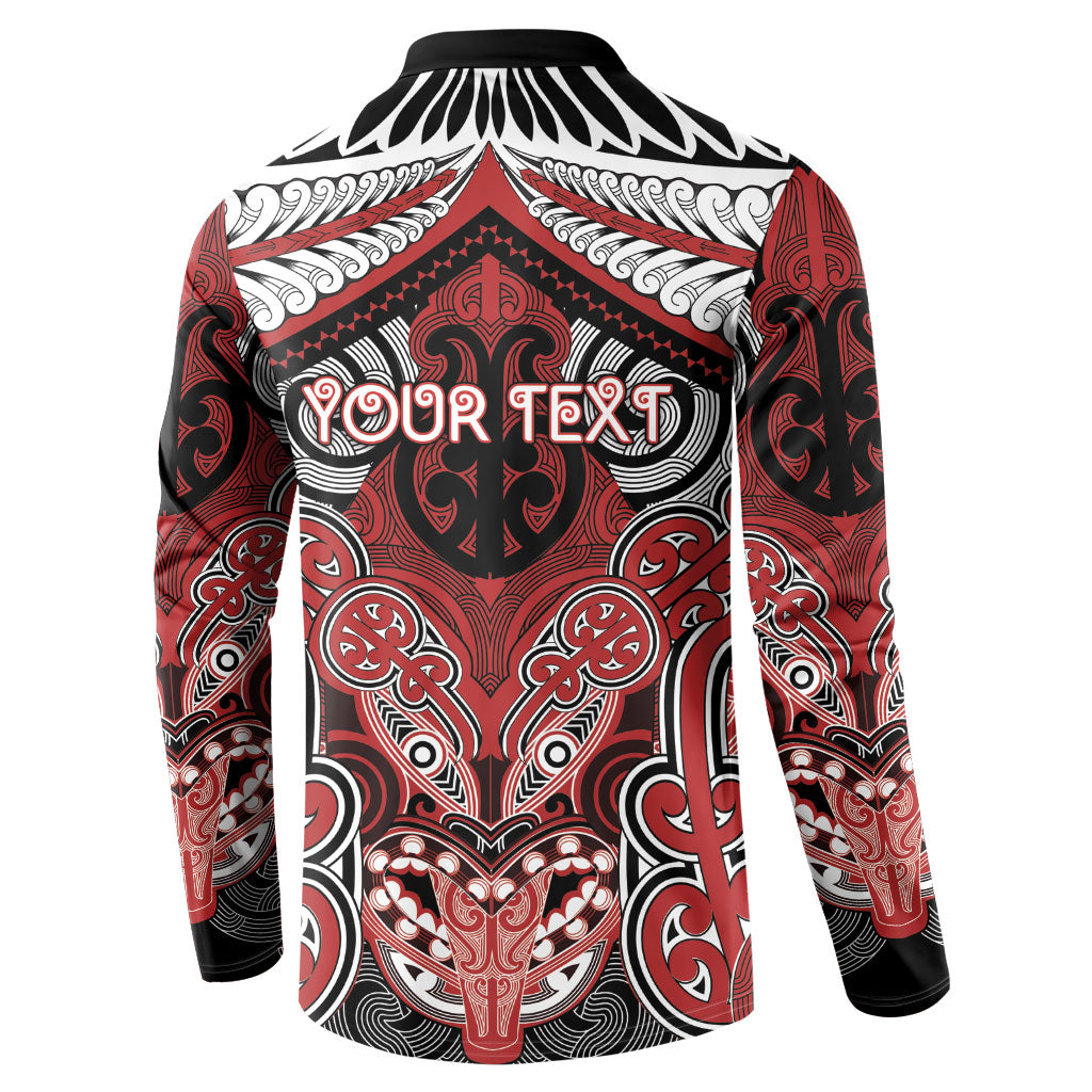 Aotearoa Iwi Te Ati Awa Personalised Button Sweatshirt Maori Kowhaiwhai Pattern