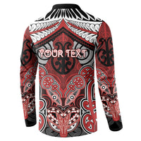 Aotearoa Iwi Te Ati Awa Personalised Button Sweatshirt Maori Kowhaiwhai Pattern
