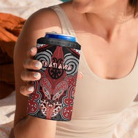 Aotearoa Iwi Te Ati Awa Personalised 4 in 1 Can Cooler Tumbler Maori Kowhaiwhai Pattern