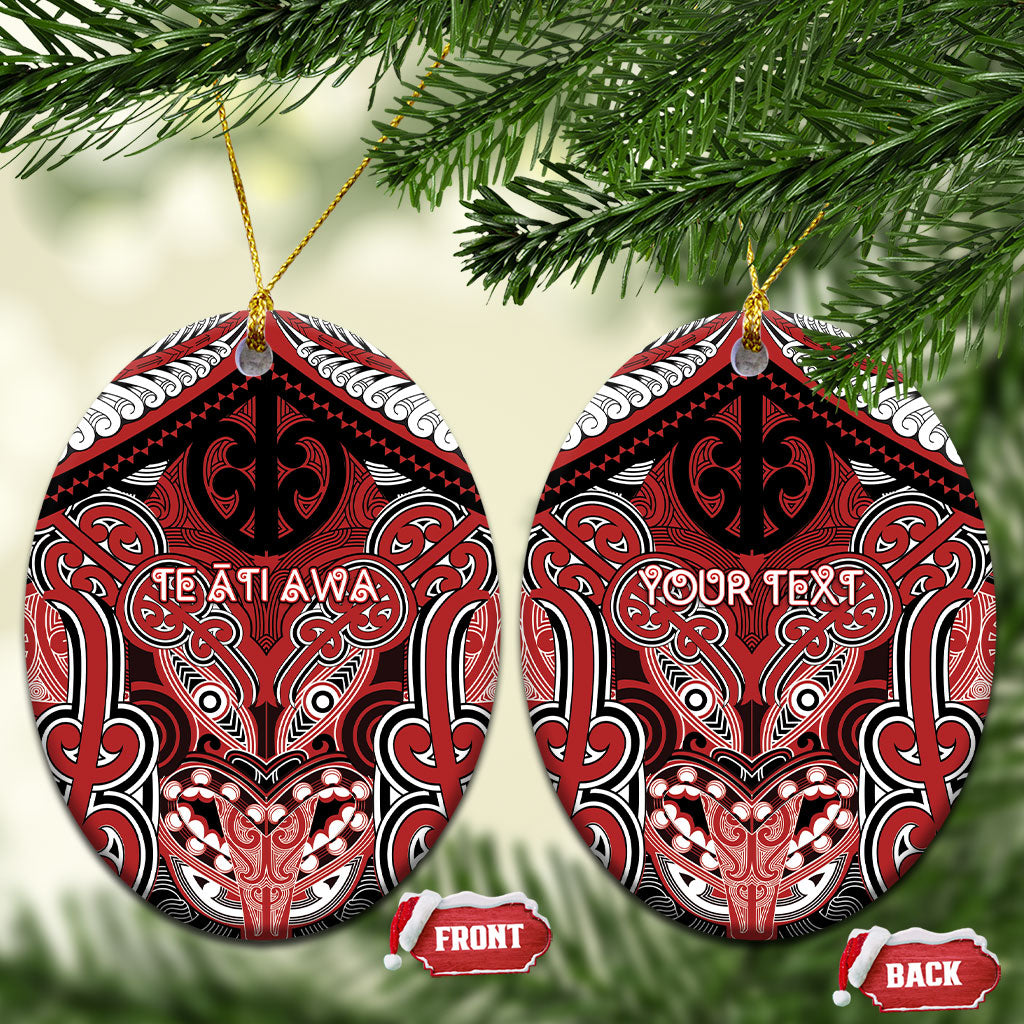Aotearoa Iwi Te Ati Awa Personalised Ceramic Ornament Maori Kowhaiwhai Pattern