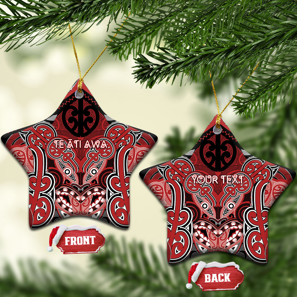 Aotearoa Iwi Te Ati Awa Personalised Ceramic Ornament Maori Kowhaiwhai Pattern