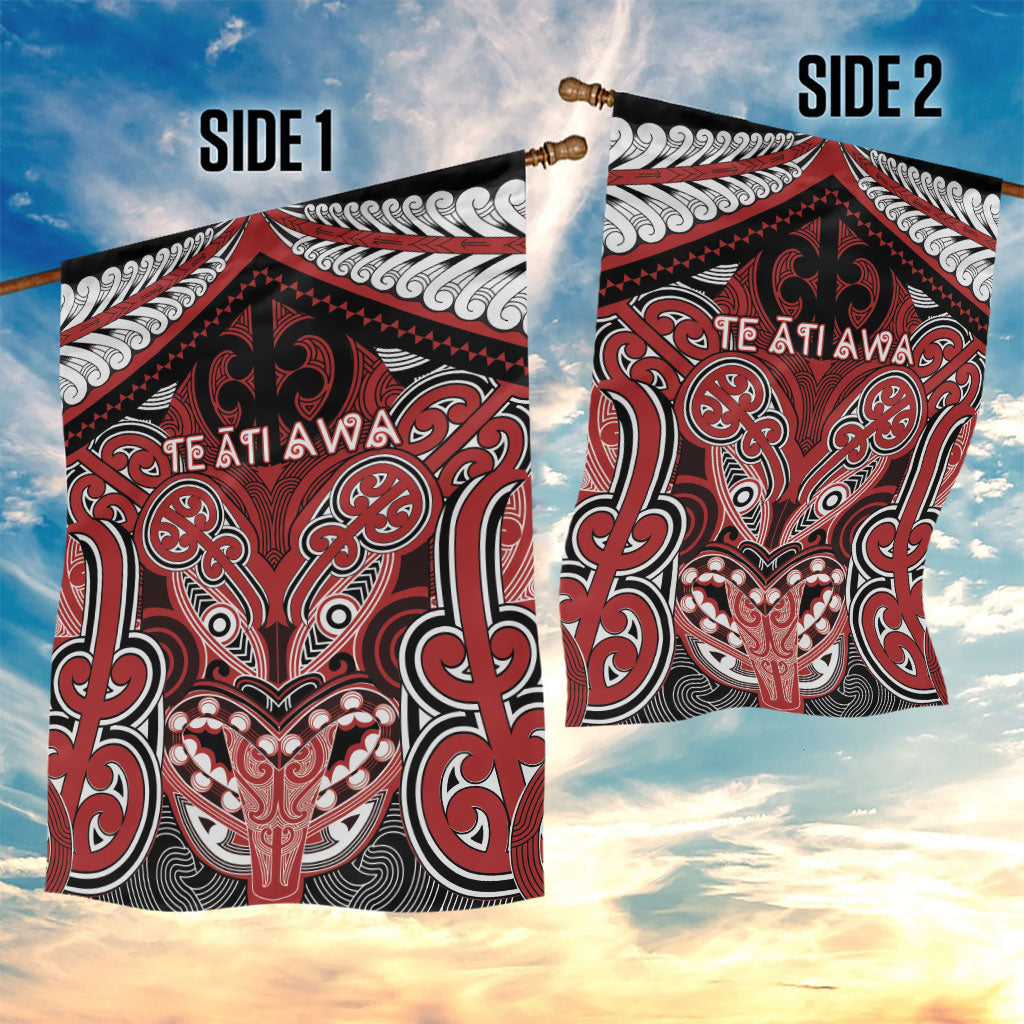 Aotearoa Iwi Te Ati Awa Garden Flag Maori Kowhaiwhai Pattern