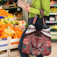 Aotearoa Iwi Te Ati Awa Grocery Bag Maori Kowhaiwhai Pattern