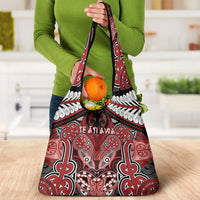 Aotearoa Iwi Te Ati Awa Grocery Bag Maori Kowhaiwhai Pattern