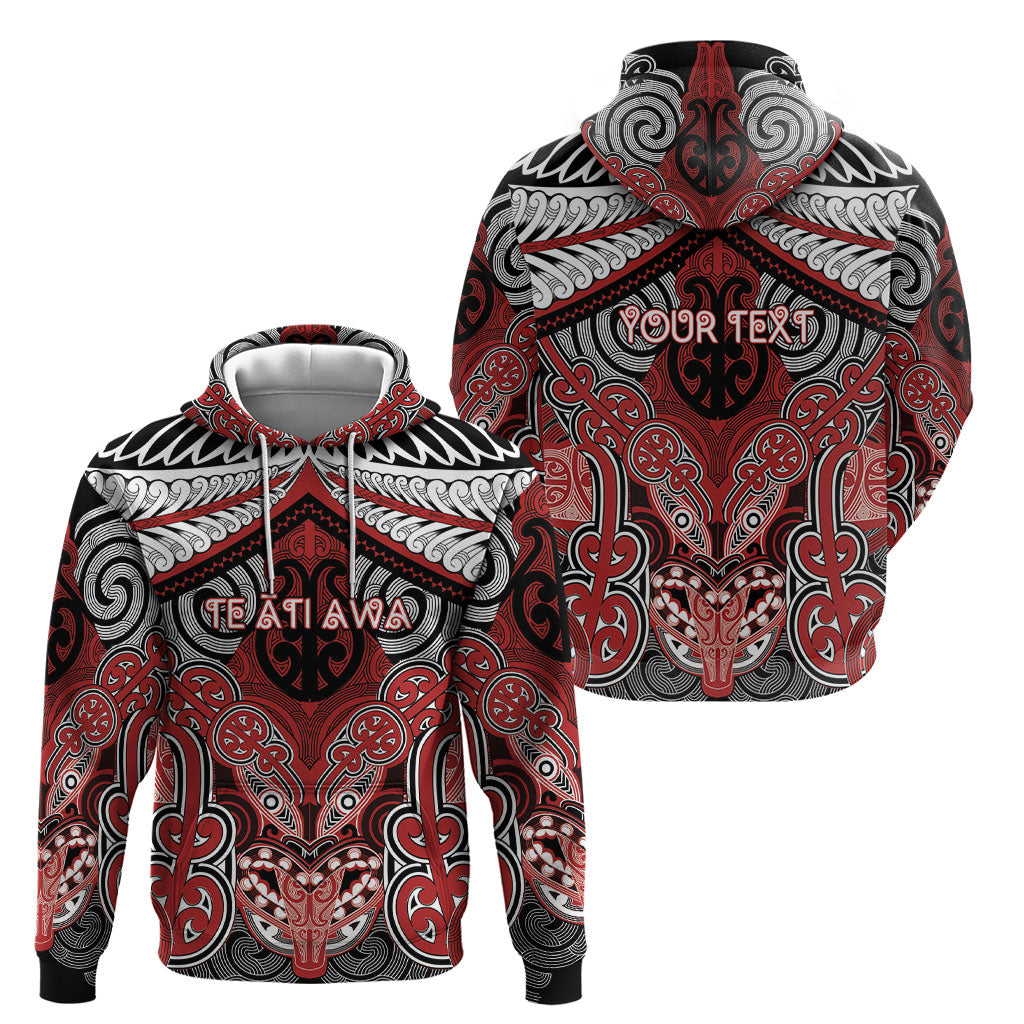 Aotearoa Iwi Te Ati Awa Personalised Hoodie Maori Kowhaiwhai Pattern