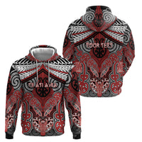 Aotearoa Iwi Te Ati Awa Personalised Hoodie Maori Kowhaiwhai Pattern