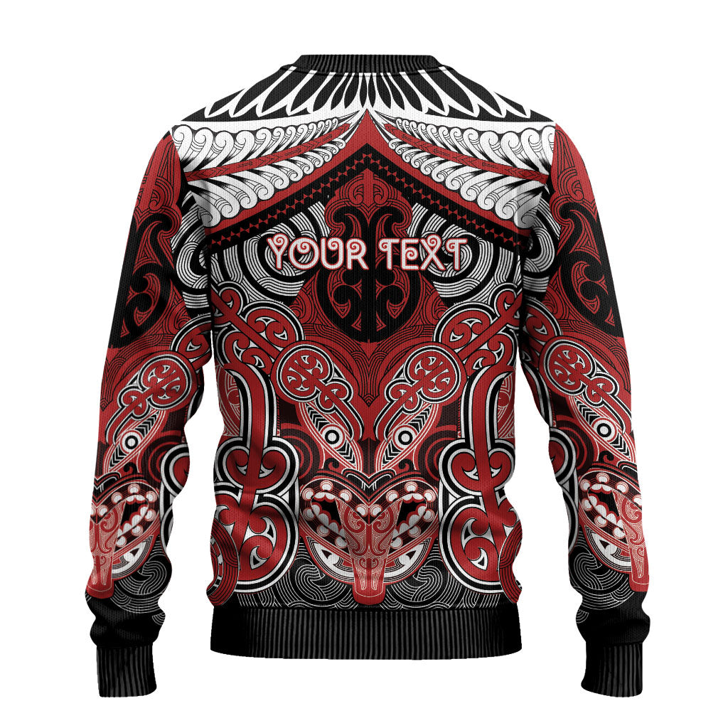 Aotearoa Iwi Te Ati Awa Personalised Ugly Christmas Sweater Maori Kowhaiwhai Pattern