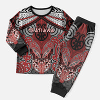 Aotearoa Iwi Te Ati Awa Personalised Christmas Pajama Set Maori Kowhaiwhai Pattern