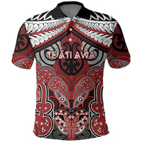 Aotearoa Iwi Te Ati Awa Personalised Polo Shirt Maori Kowhaiwhai Pattern