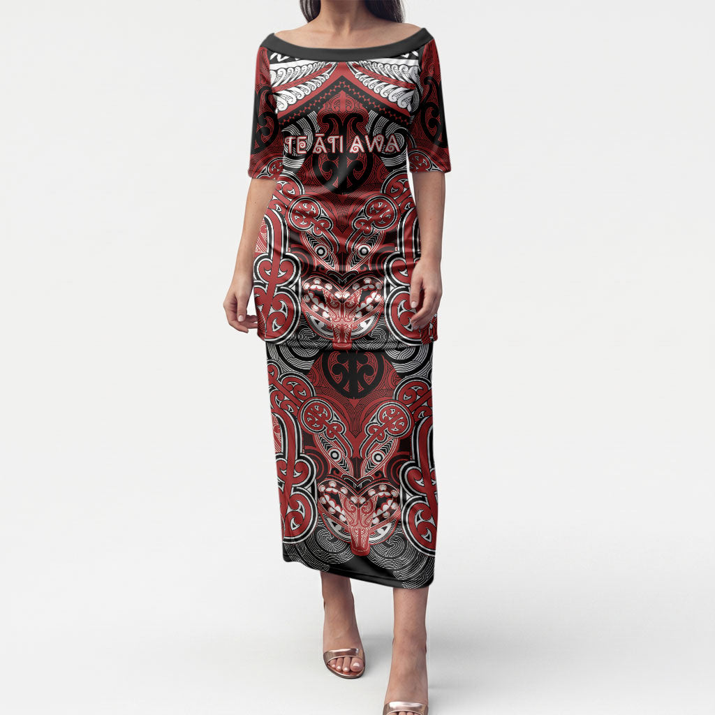 Aotearoa Iwi Te Ati Awa Personalised Puletasi Maori Kowhaiwhai Pattern