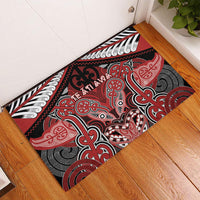 Aotearoa Iwi Te Ati Awa Rubber Doormat Maori Kowhaiwhai Pattern