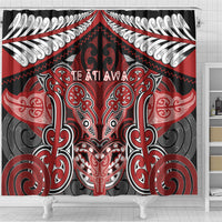 Aotearoa Iwi Te Ati Awa Shower Curtain Maori Kowhaiwhai Pattern