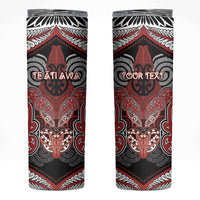 Aotearoa Iwi Te Ati Awa Personalised Skinny Tumbler Maori Kowhaiwhai Pattern