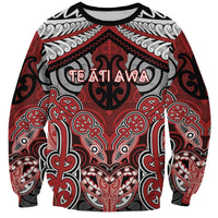 Aotearoa Iwi Te Ati Awa Personalised Sweatshirt Maori Kowhaiwhai Pattern