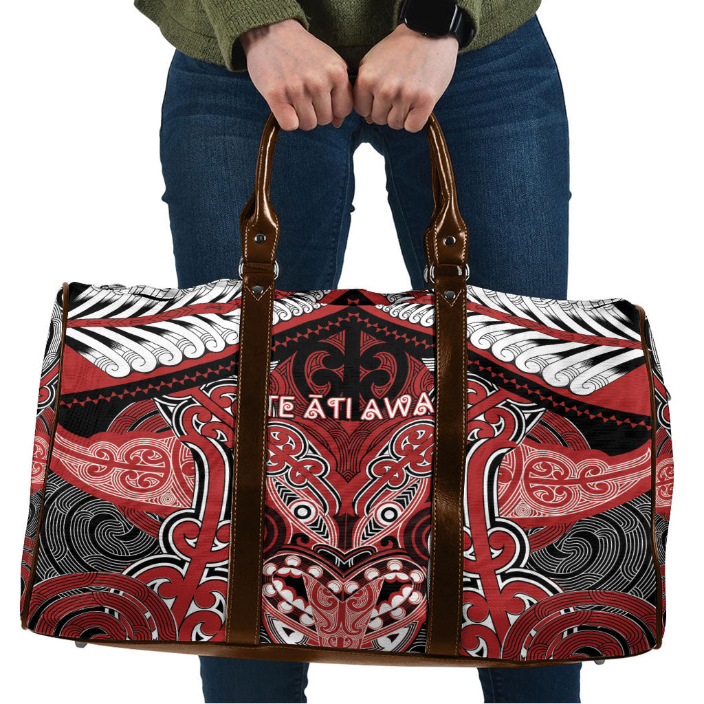 Aotearoa Iwi Te Ati Awa Travel Bag Maori Kowhaiwhai Pattern